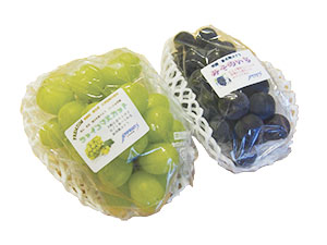 「シャインマスカット」と「みそのいち」